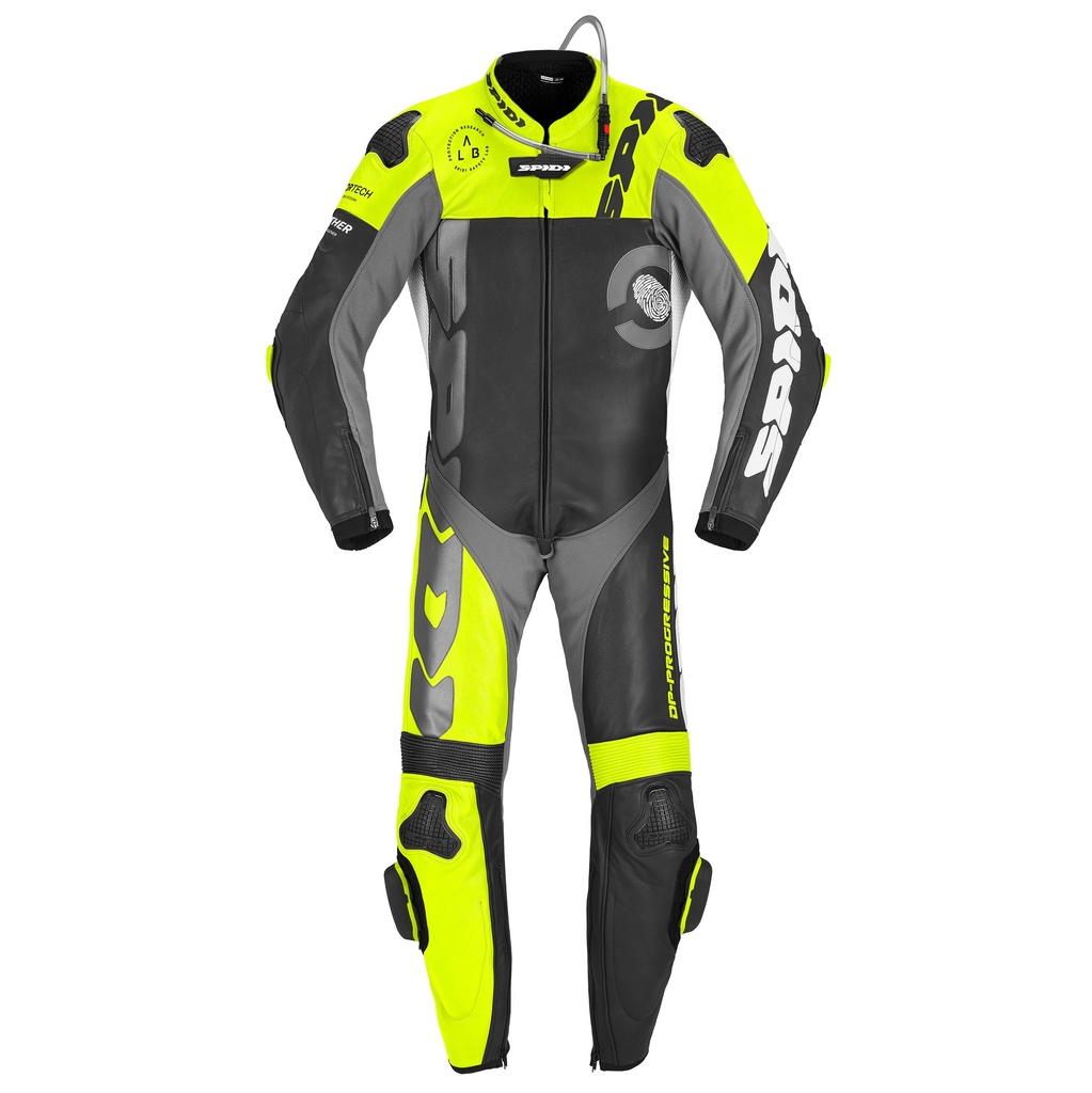[Y161-394-46] Spidi DP-PROGRESSIVE PERFORATED PRO Black/Fluorescente yellow (46, 46)