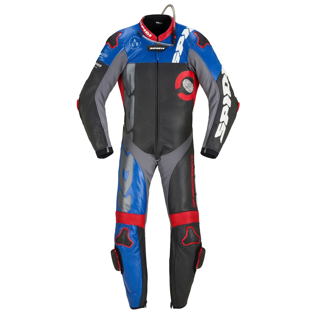 [Y161-238-46] Spidi DP-PROGRESSIVE PERFORATED PRO Black/Red/Blue (46, 46)