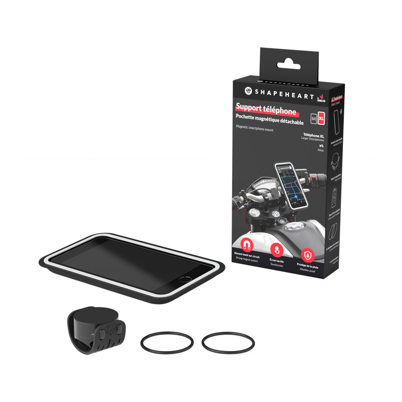 [SPHMOTOXL] SHAPEHEART FUNDA SMARTPHONE UNIVERSAL MAGNÉTICA MOTO MOUNT XL