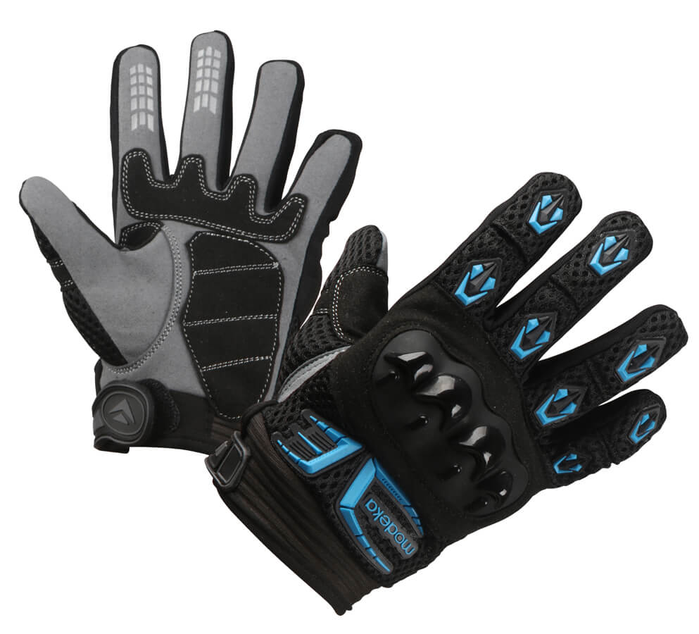 [074170 400 6] Modeka MX Top Glove Black/Blue (6)