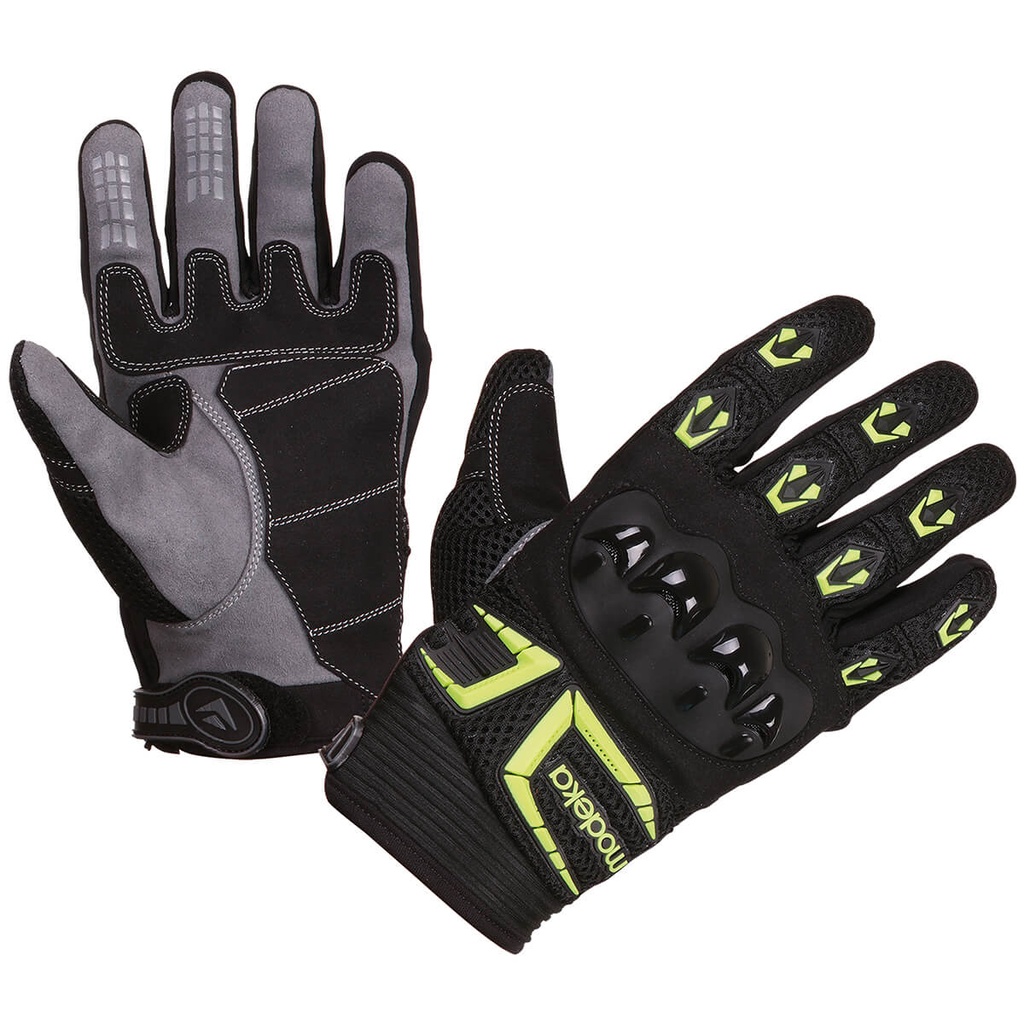 [074170 431 6] Modeka MX Top Glove Black/Yellow (6)