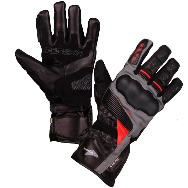 [074250 401 8] Modeka Panamericana Glove Black/Red (8)