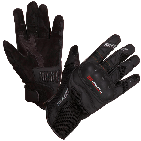 [074270 401 6] Modeka Glove Sonora Black/Red (6)