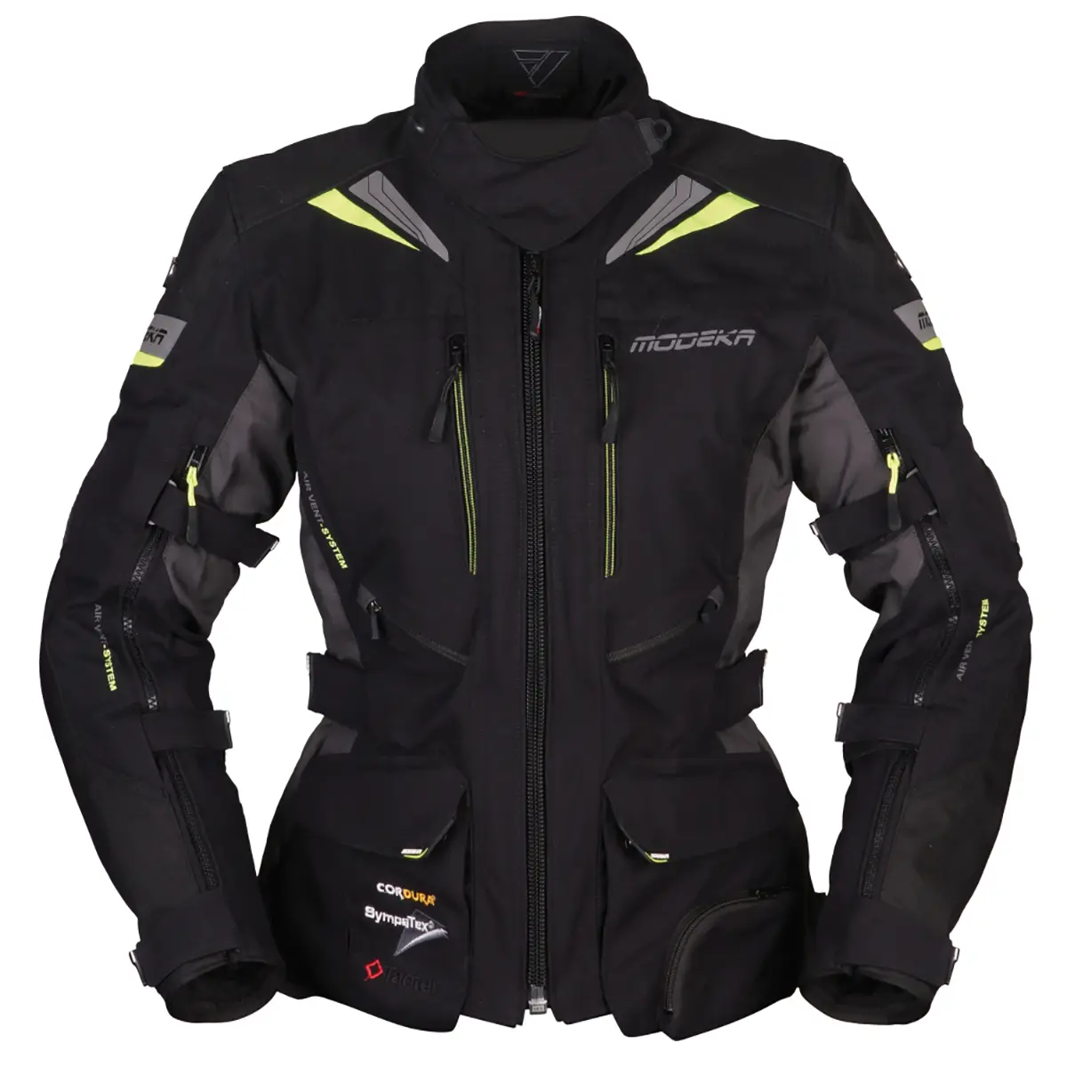 [084561 431 34] Modeka Panamericana Lady Jacket Black/Yellow (34, 34)