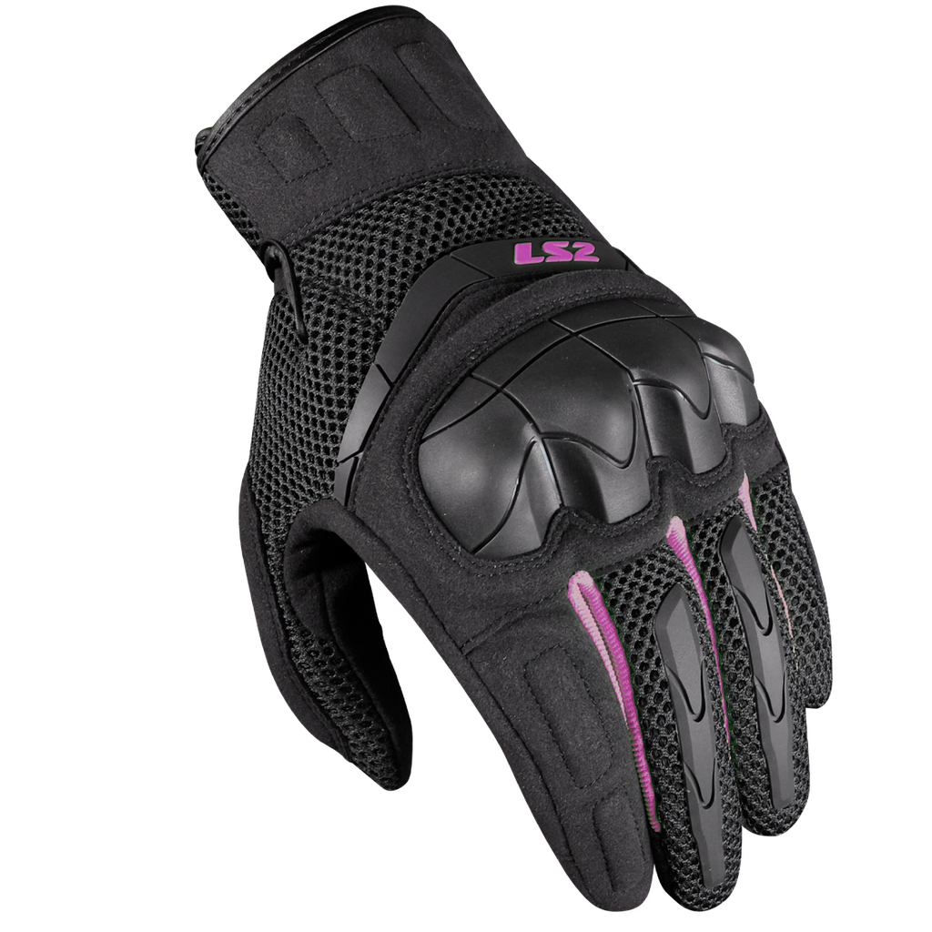 [70210S0074XS] LS2 KUBRA LADY GLOVES BLACK PURPLE (XS)
