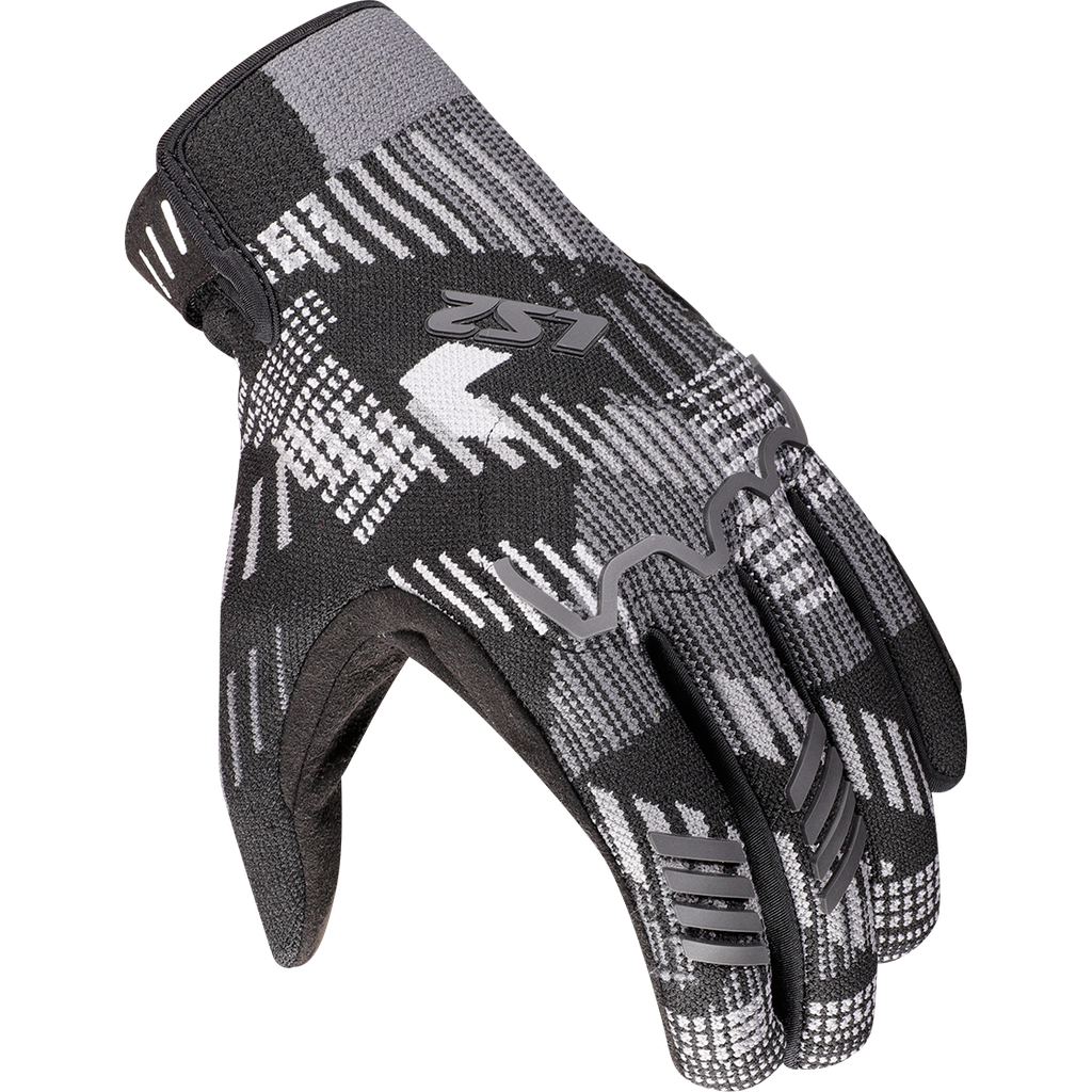 [70110S0012XS] LS2 ALFA FLYKNIT LADY GLOVES BLACK GREY (XS)