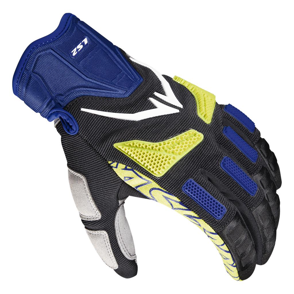 [70090S0154S] LS2 RAVIN MAN GLOVES BLUE H-V YELLOW (S)