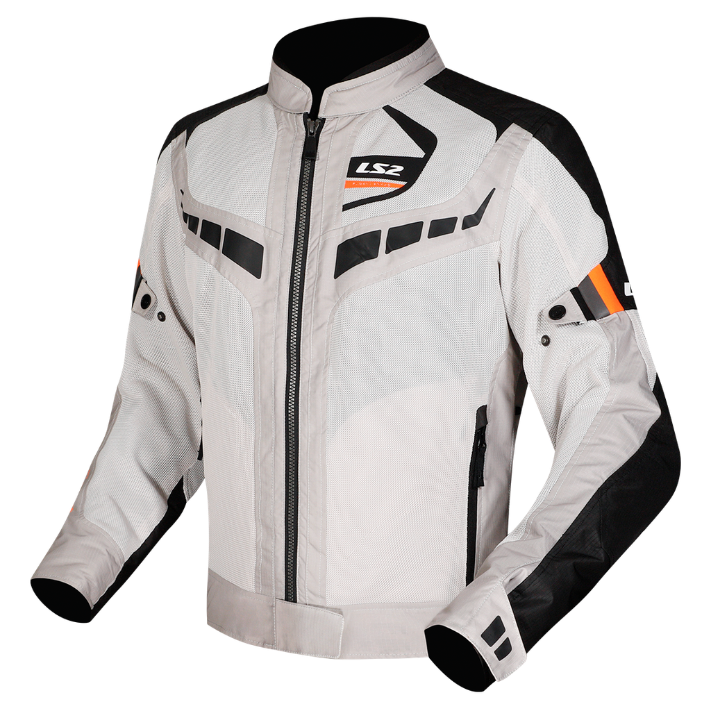 [64260S0052XS] LS2 GARDA AIR LADY JACKET BLACK GREY H-V ORANGE (XS)