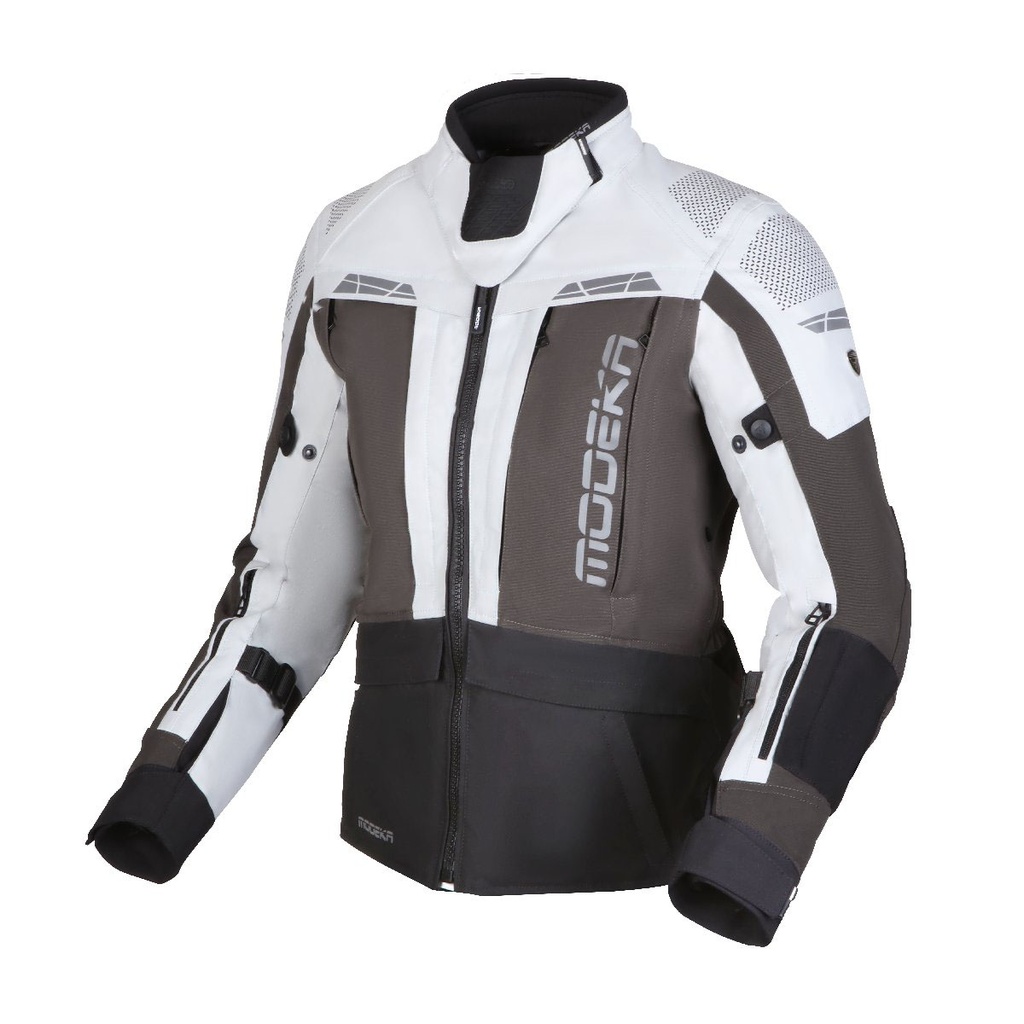 [084685 147 36] Modeka Hydron Lady Jacket Light Gray/Dark Gray/Black (36)