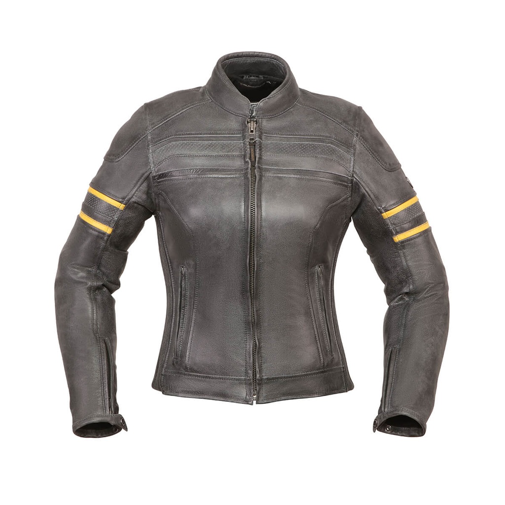 [010910 431 34] Modeka Iona Lady Jacket Black/Yellow (34)