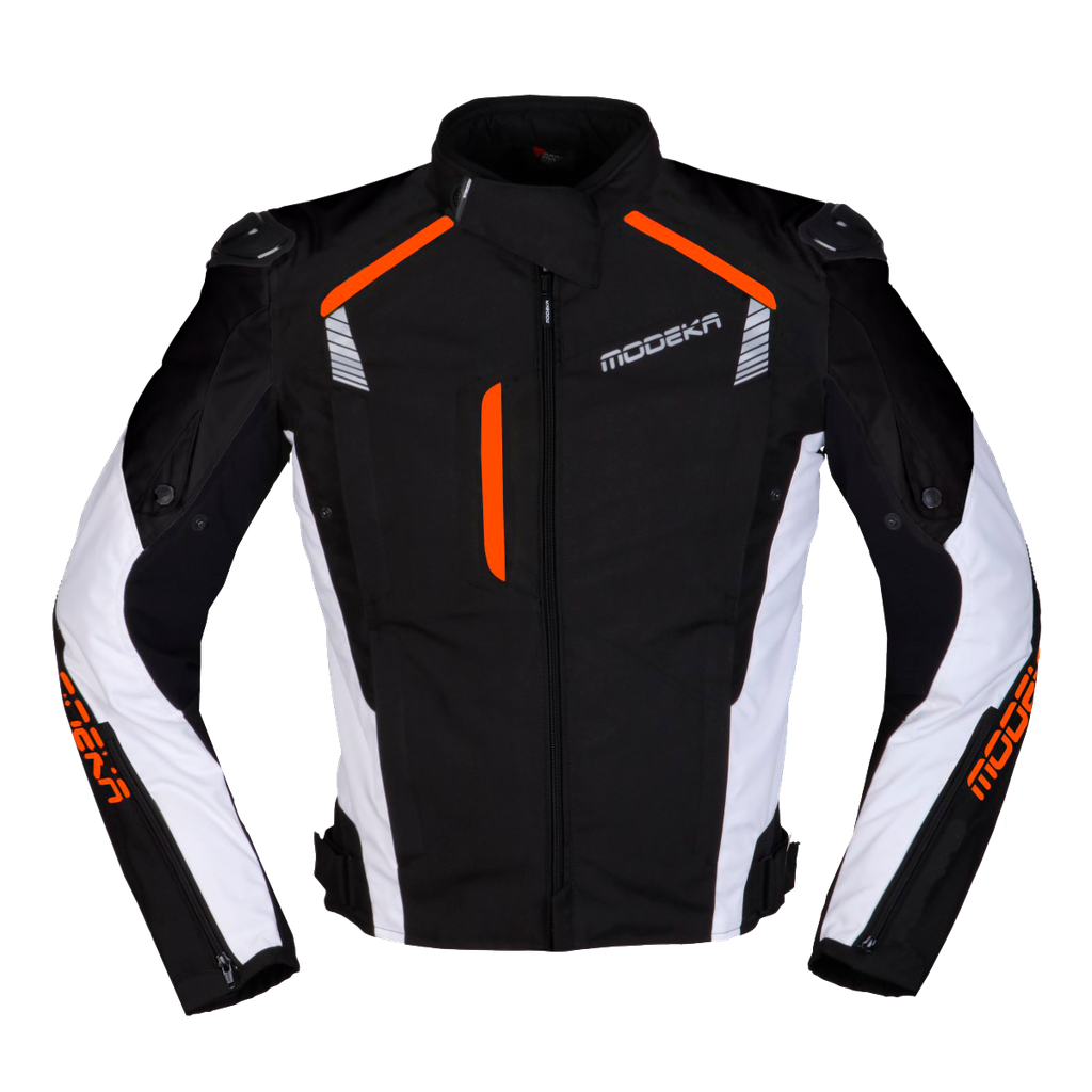 Modeka Lineos Jacket Black/White/Orange