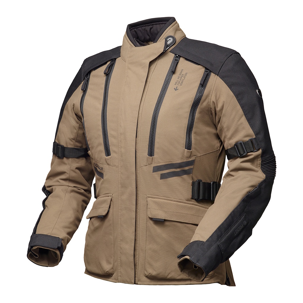 [084775 123 36] Modeka Lucano Lady Jacket Safari/Black (36)
