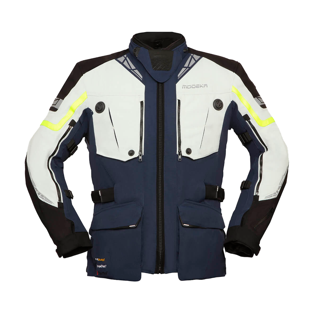 [084630 69 S] Modeka Panamericana II Jacket Blue/Light Grey (S)