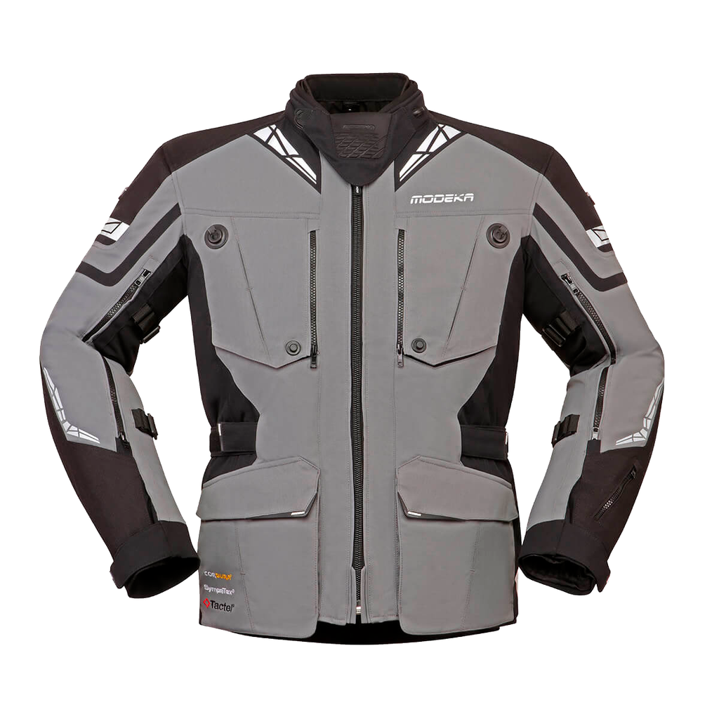 [084630 393 S] Modeka Panamericana II Jacket Grey/Black (S)
