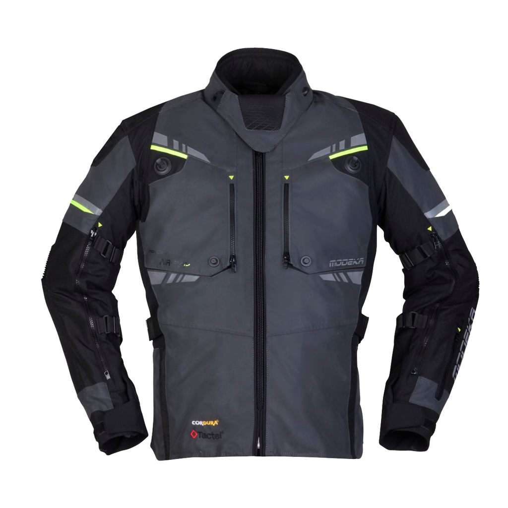 [084655 387 S] Modeka Taran Flash Jacket Bw/Dk.Grey/Yellow (S)