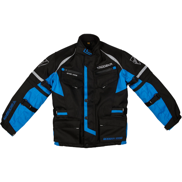 [083251 400 128] Modeka Tourex II Kids Jacket Black/Blue (128)