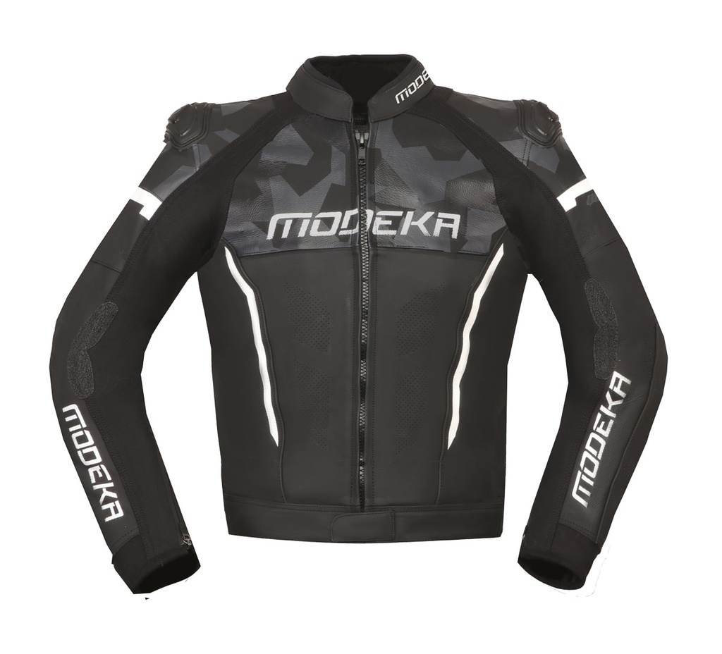 [010775 395 50] Modeka Valiant Jacket Black-And-White (50)
