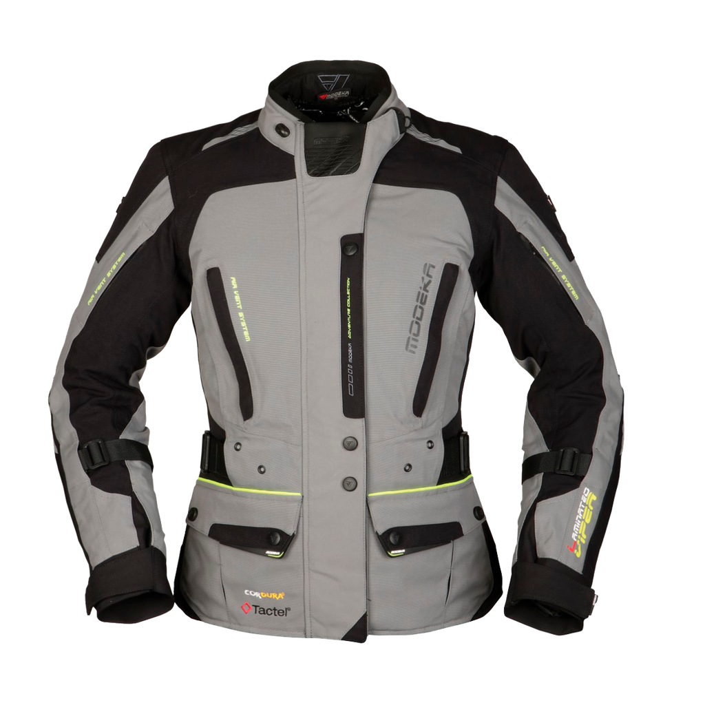 [084571 393 34] Modeka Viper LT Lady Jacket Grey/Black (34)