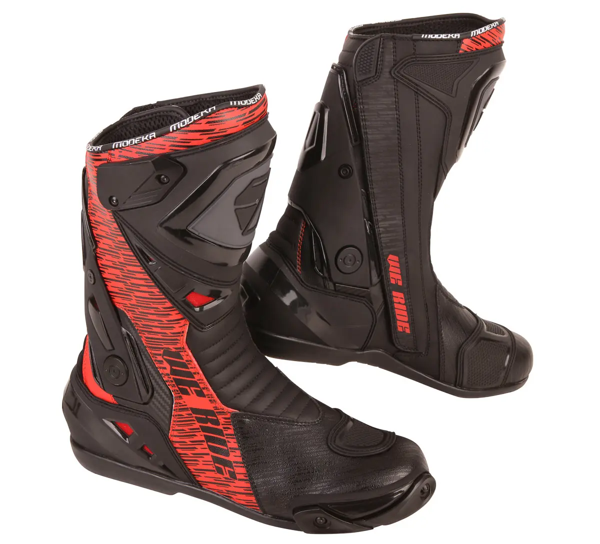 [040785 401 39] Modeka Boots Yron Black/Red (39)