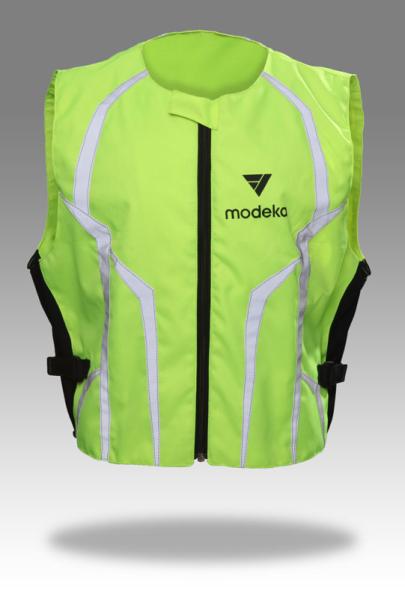 [016711 431 M] Modeka Vest driving instructor Black/Yellow (M)