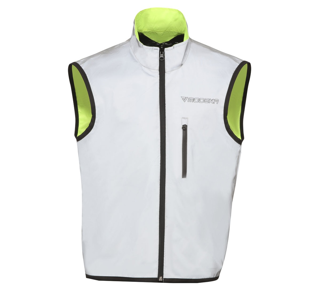 [016730 51 S] Modeka Double Eye reflective vest Neon Yellow/Silver (S)