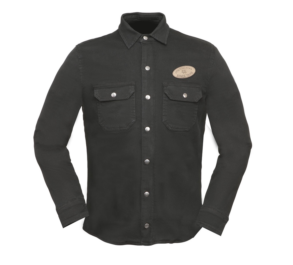 [086770 10 S] Modeka Overshirt Oliwer Black (S)