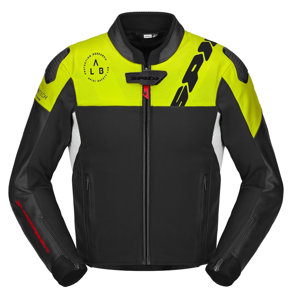[P230-394-46] Spidi DP PROGRESSIVE HYBRID PERFORATED Black/Fluorescente yellow (46)